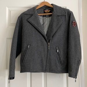 Wool fitted Motorcycle Jacket.  Fully zips